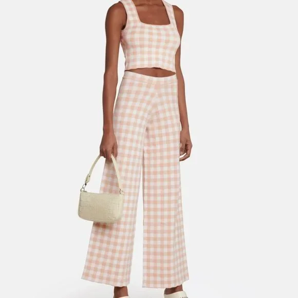 STAUD Trail Gingham Top & Avalanche Pants Set, Both Size M - Picture 1 of 5